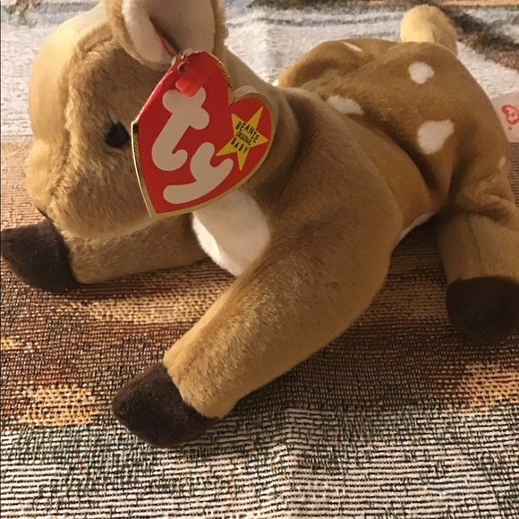 TY beanie baby DEER Whisper dob 4/5/97 hang tag on very cute clean bagged - Picture 3 of 11